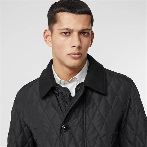 burberry fitted quilted jacket|burberry quilted jacket men.